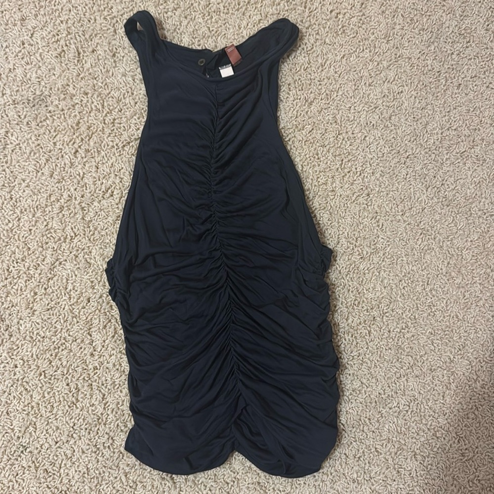 Black Pilcro tank top. Size small. Ruching down the front.